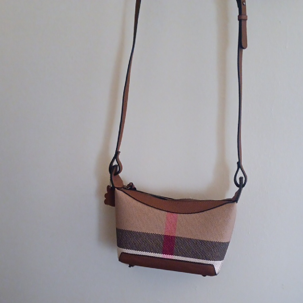 Stylish Tan and Brown Crossbody Bag